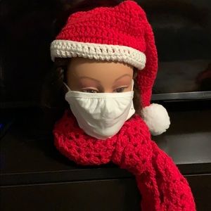 Set of hat , face mask and scarf hand made
